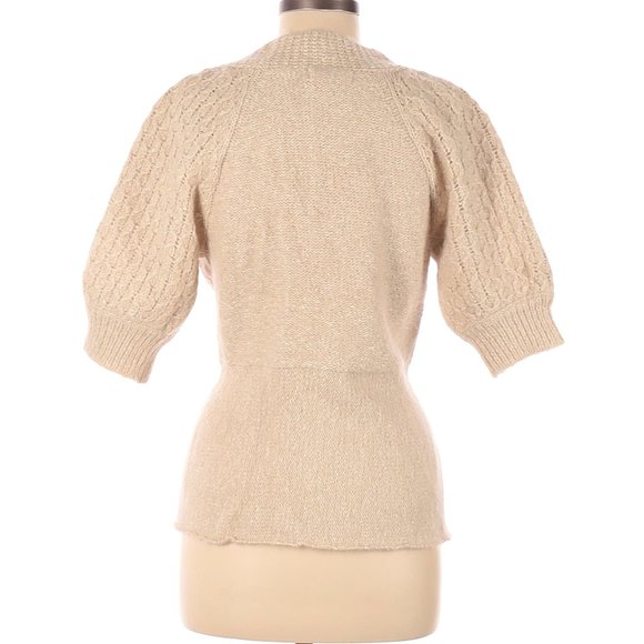 Beautiful Cream Knit Snap Close Cardigan - Picture 2 of 6